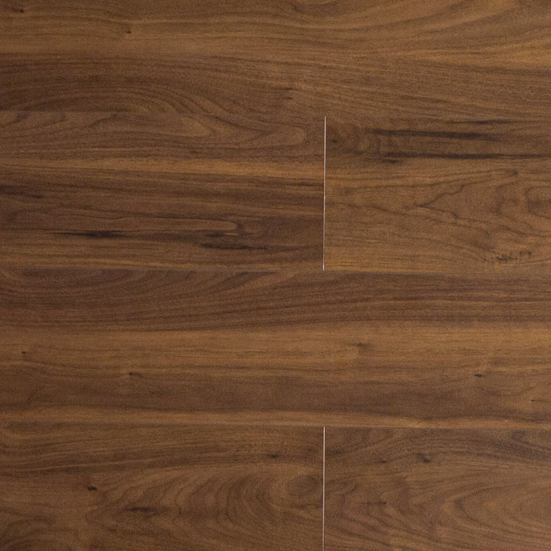 Sàn gỗ óc chó Walnut nhiều lớp màu nâu sẫm được chải Click Lock