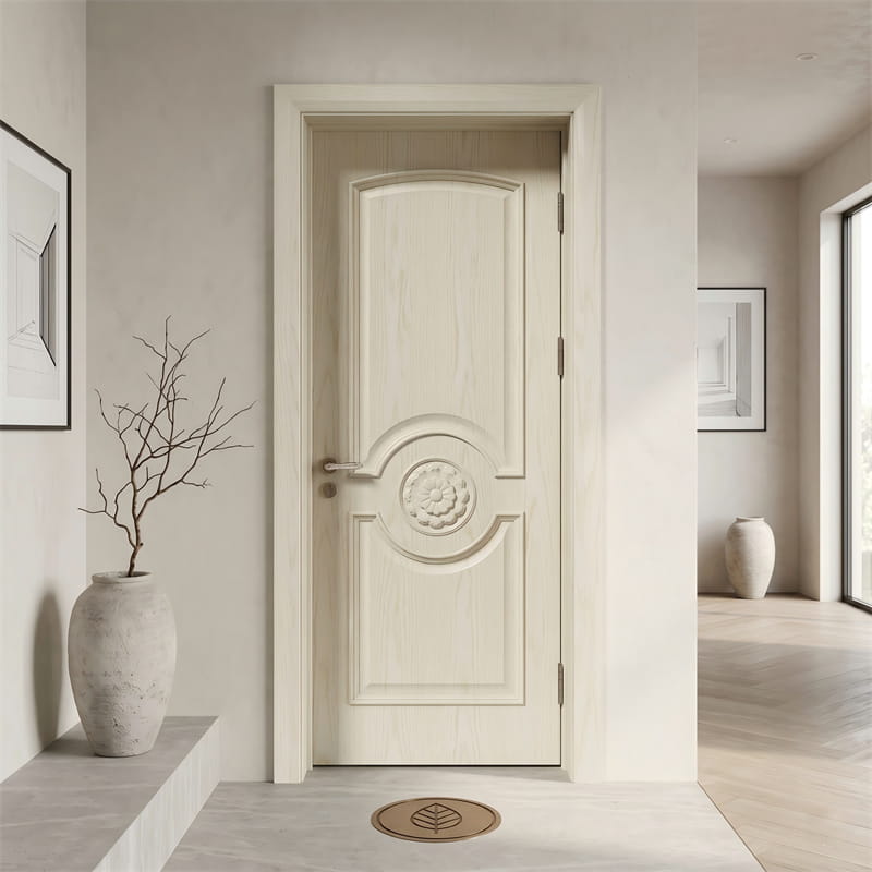 Cửa Veneer màu ngà ngà cổ