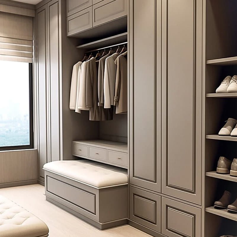 Tủ quần áo không cửa ngăn toàn cảnh Manhattan Executive có đảo